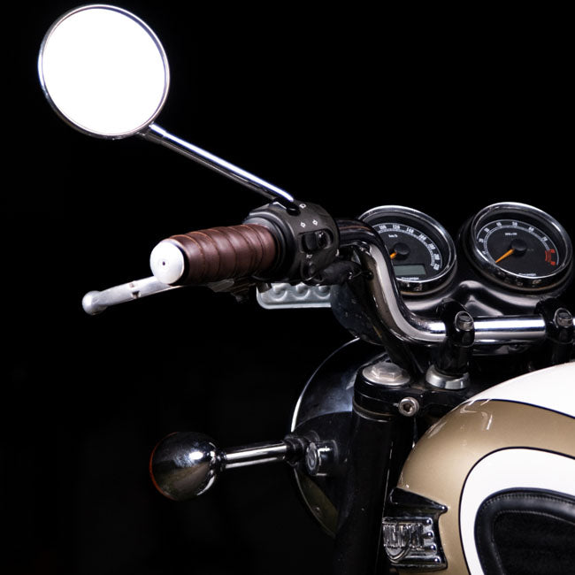 Trip Machine, leather handlebar grip wraps - Dark Brown