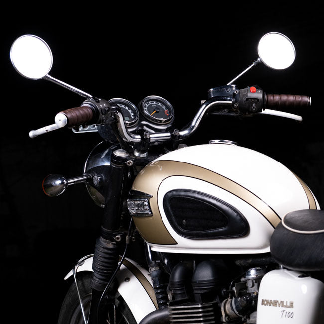 Trip Machine, leather handlebar grip wraps - Dark Brown