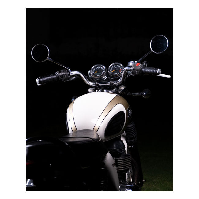 Trip Machine, leather handlebar grip wraps - Black