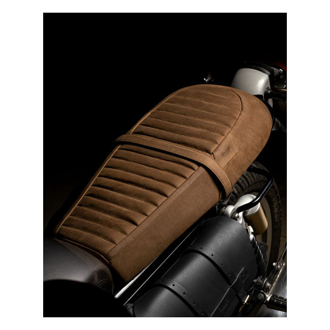 Trip Machine Touring Seat Royal Enfield Twins - brown suede