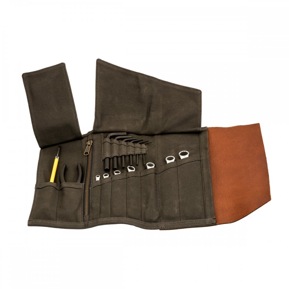 Motone The SCOUT - Leather & Waxed Canvas ToolRoll - Fully Loaded (incl. Tools)