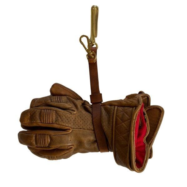 Vickers Motorcycle Co. Leather Glove Holder