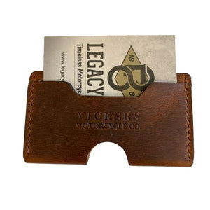 Vickers Motorcycle Co. Leather Card Holder/Wallet