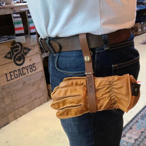 Vickers Motorcycle Co. Leather Glove Holder