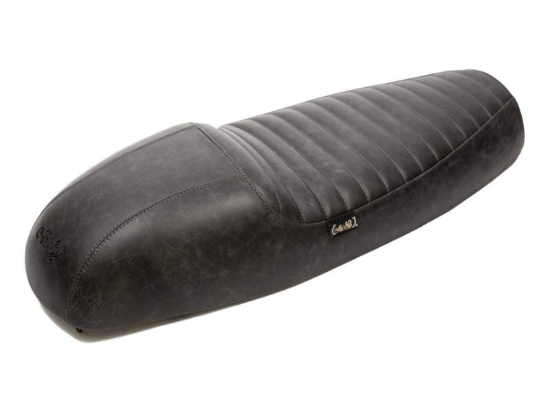 The “Cafè Racer” Leather slim seat - Black
