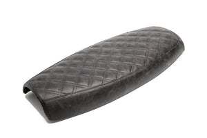 The "Essential" Diamond Stitch Leather Slim Seat - Black