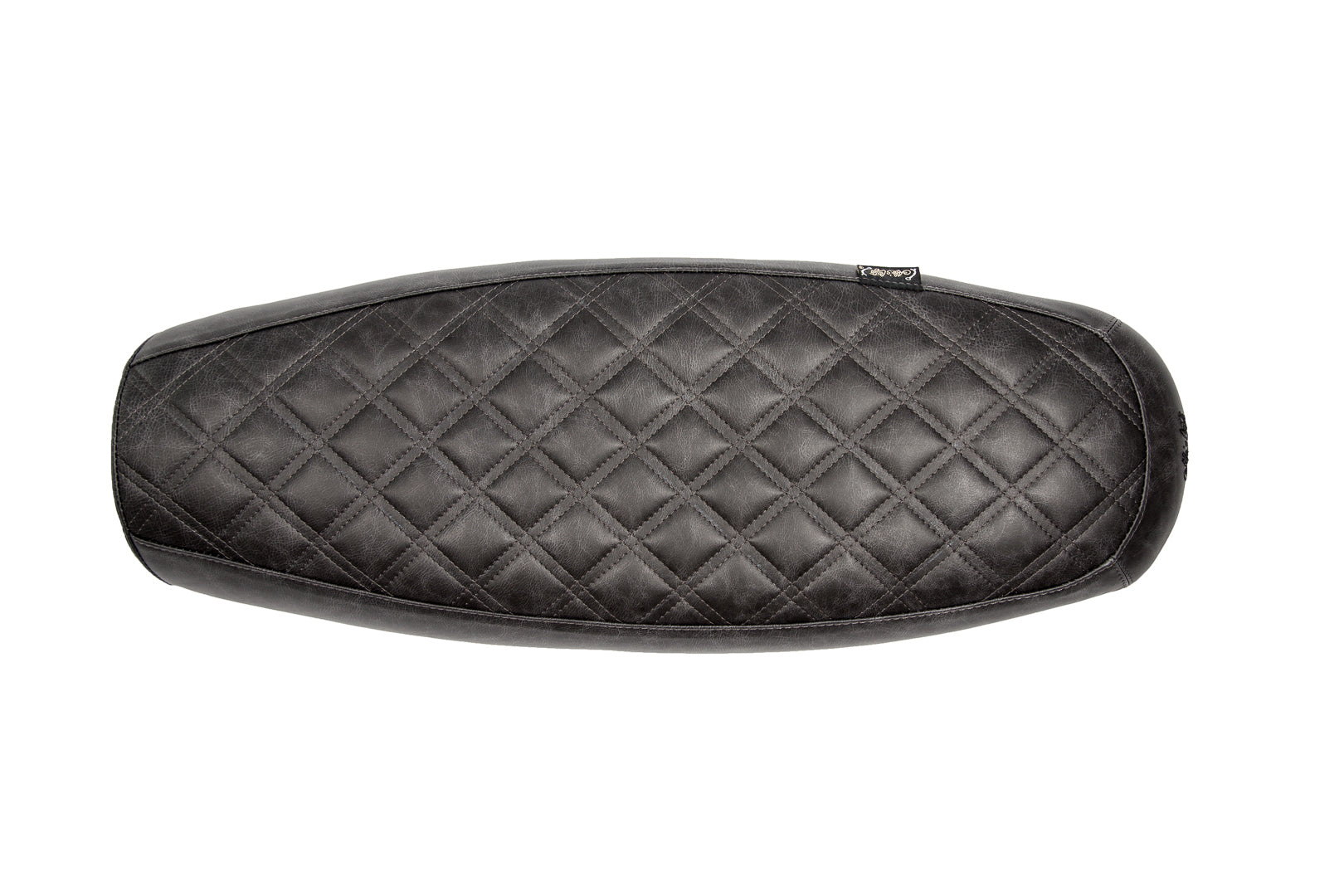 The "Essential" Diamond Stitch Leather Slim Seat - Black