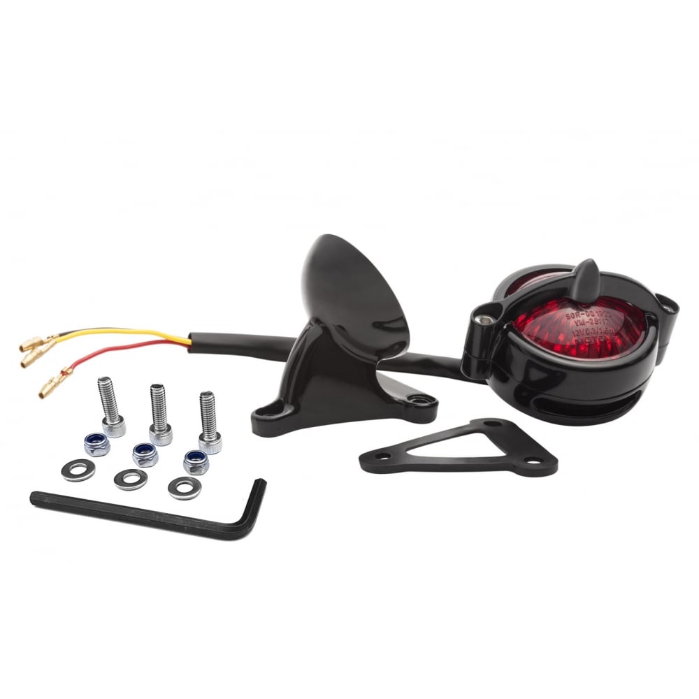 LED Tail Light - Bel Air Style + Fender Mount Kit - Black