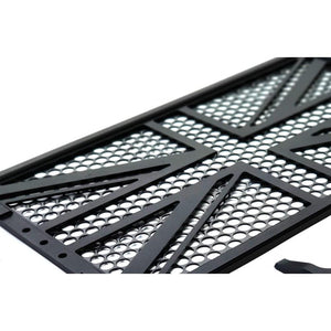 Billet Radiator Guard Kit - Union Jack - Black - For Liquid Cooled Triumphs