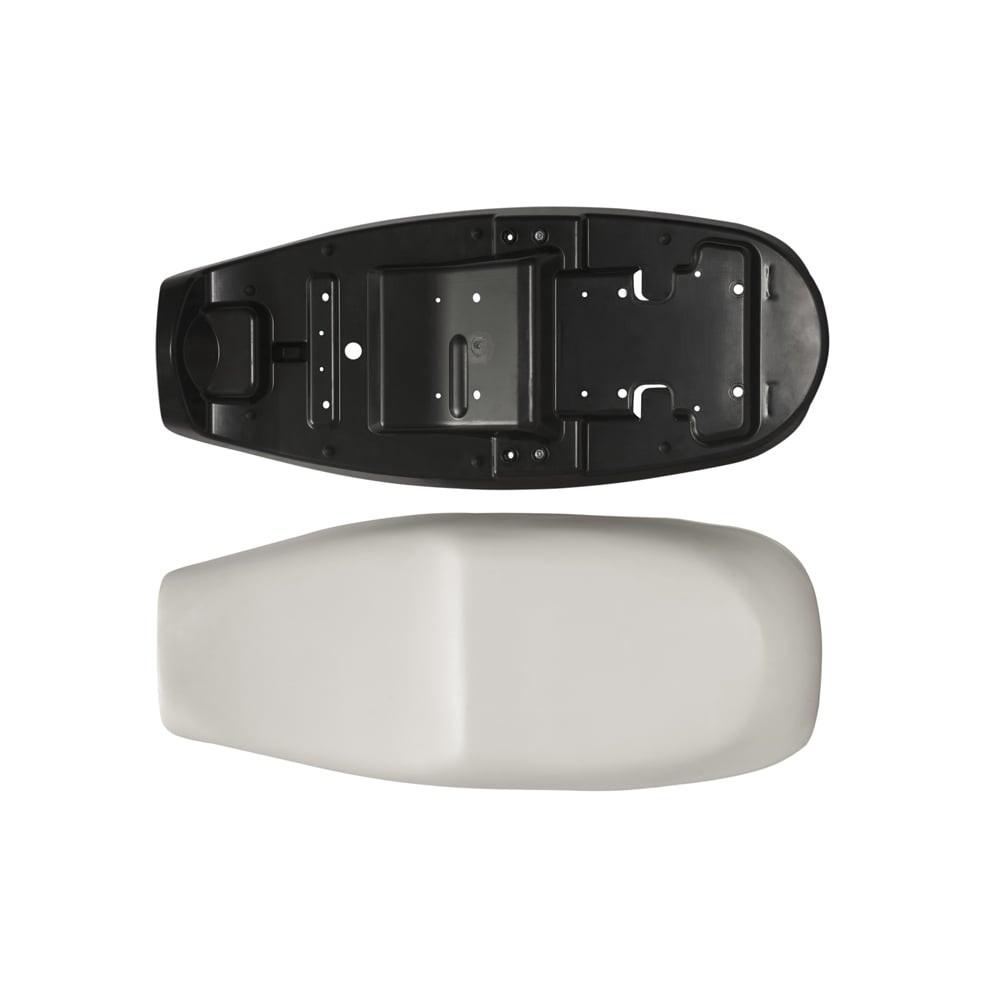 Seat Base Kit - ABS Seat Pan incl Rubbers and Hooks + Dual Saddle Foam