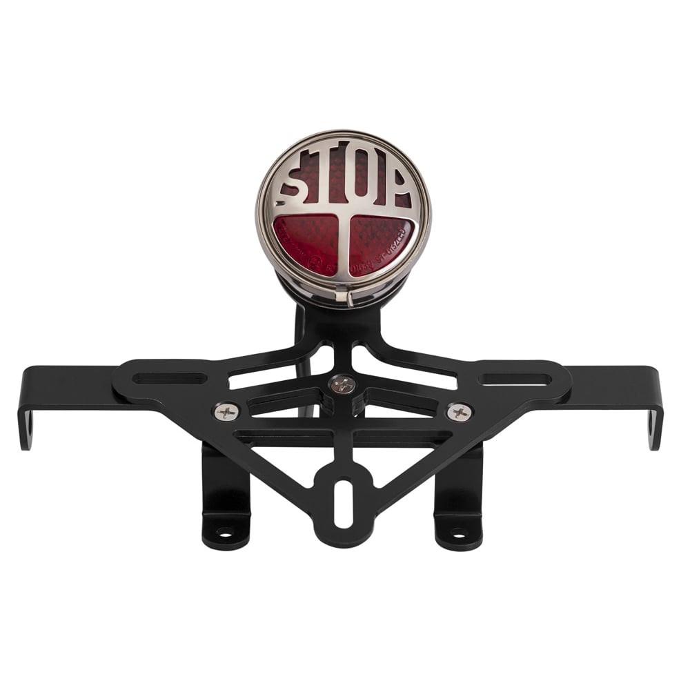 Miller Black Stop Tail Light - Rear Mudguard Bracket - Indicator Plate - Loom KIT