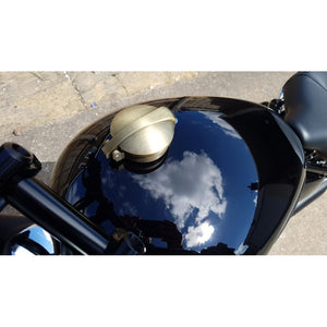 Monza Fuel Cap Kit for Triumph and HD - Brass Plate