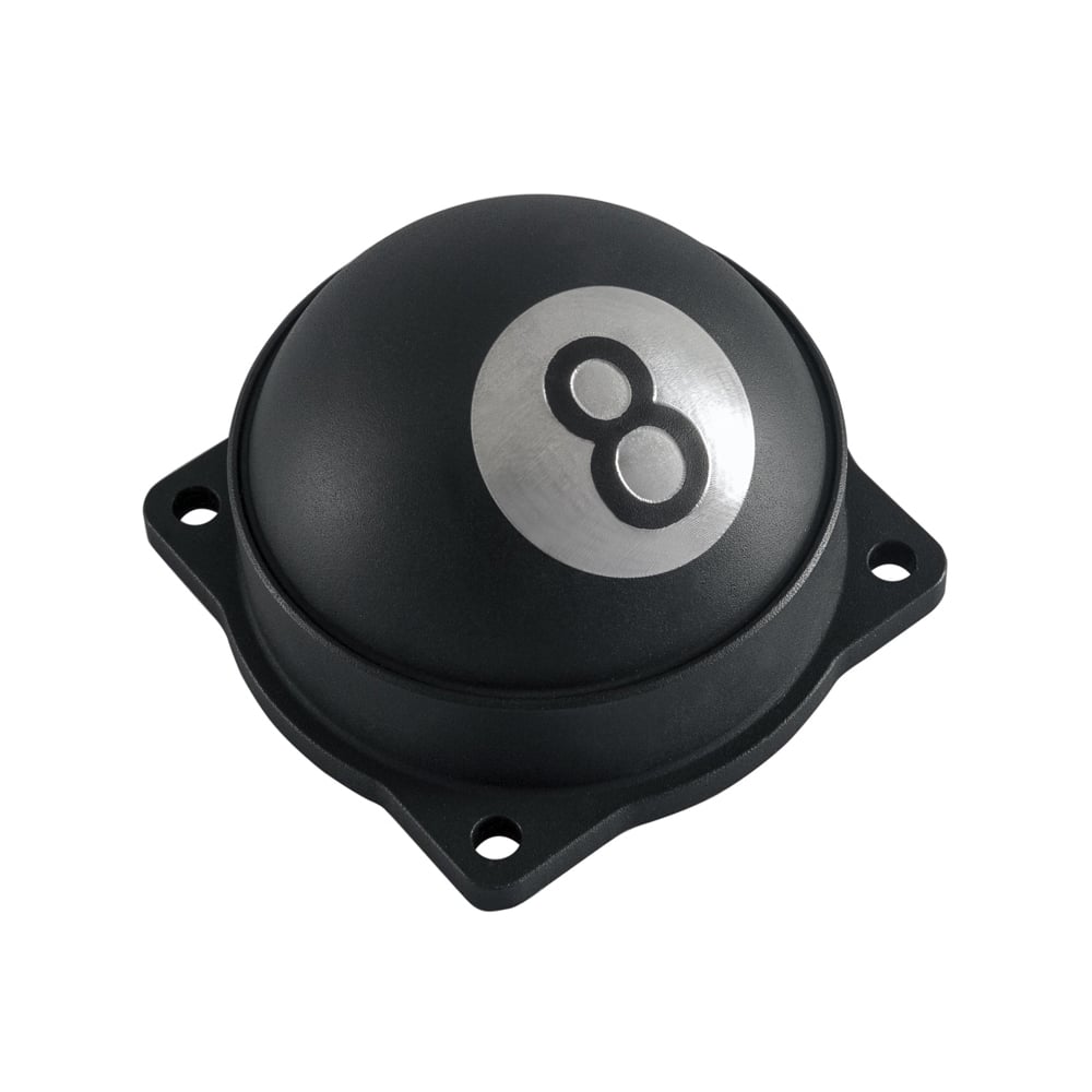 8 Ball Finned Carb Tops Contrast Cut 8 Balls Black - CARB Version