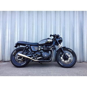 Triumph Bonneville Side Panels - Ribbed - Matt Black