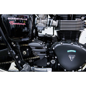 Sprocket Cover - Ribbed - Black - Triumph Bonneville Air Cooled