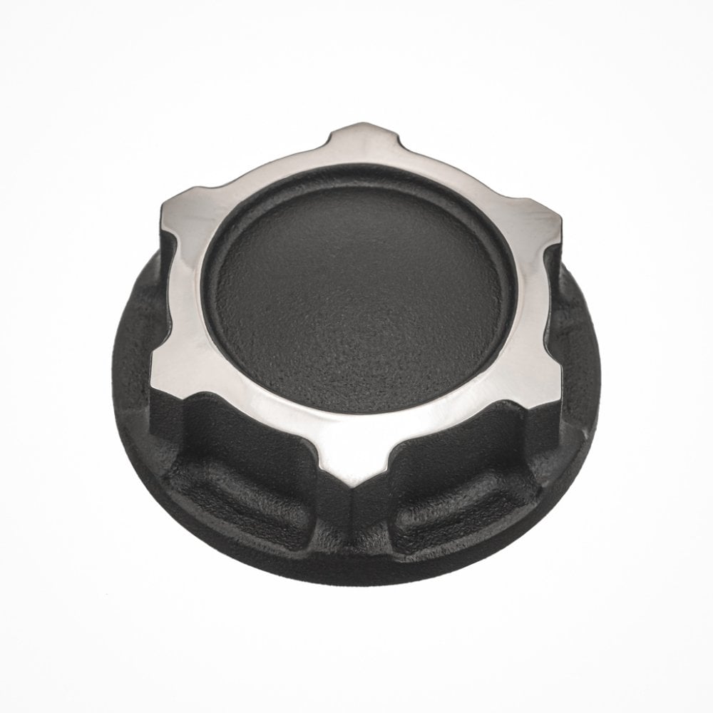 "The Godfather" Top Yoke / Steering Stem TITANIUM Nut - LC - Contrast Polished