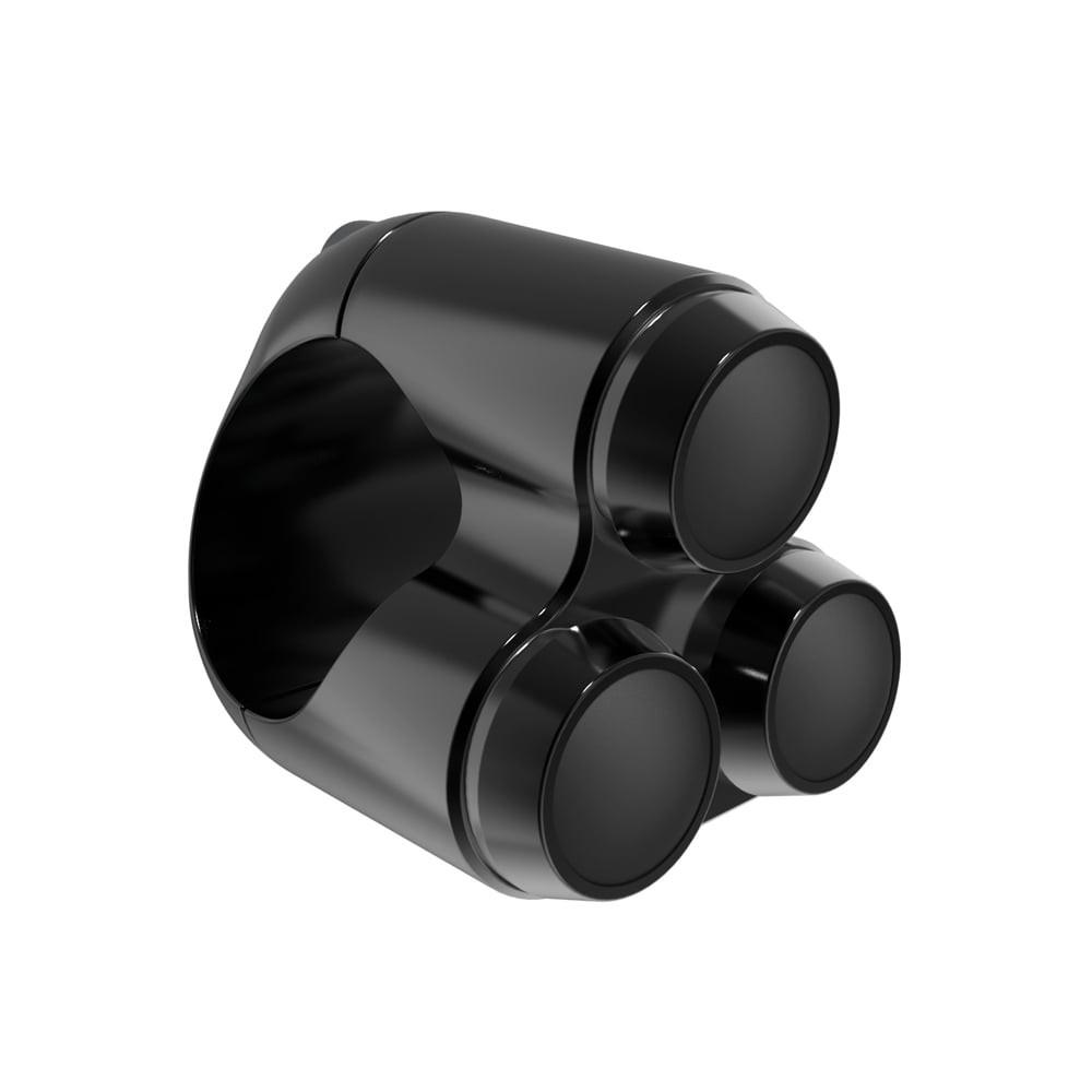 Triple Micro Switch Button Housing - 1" (25.4mm) Handlebar - Black