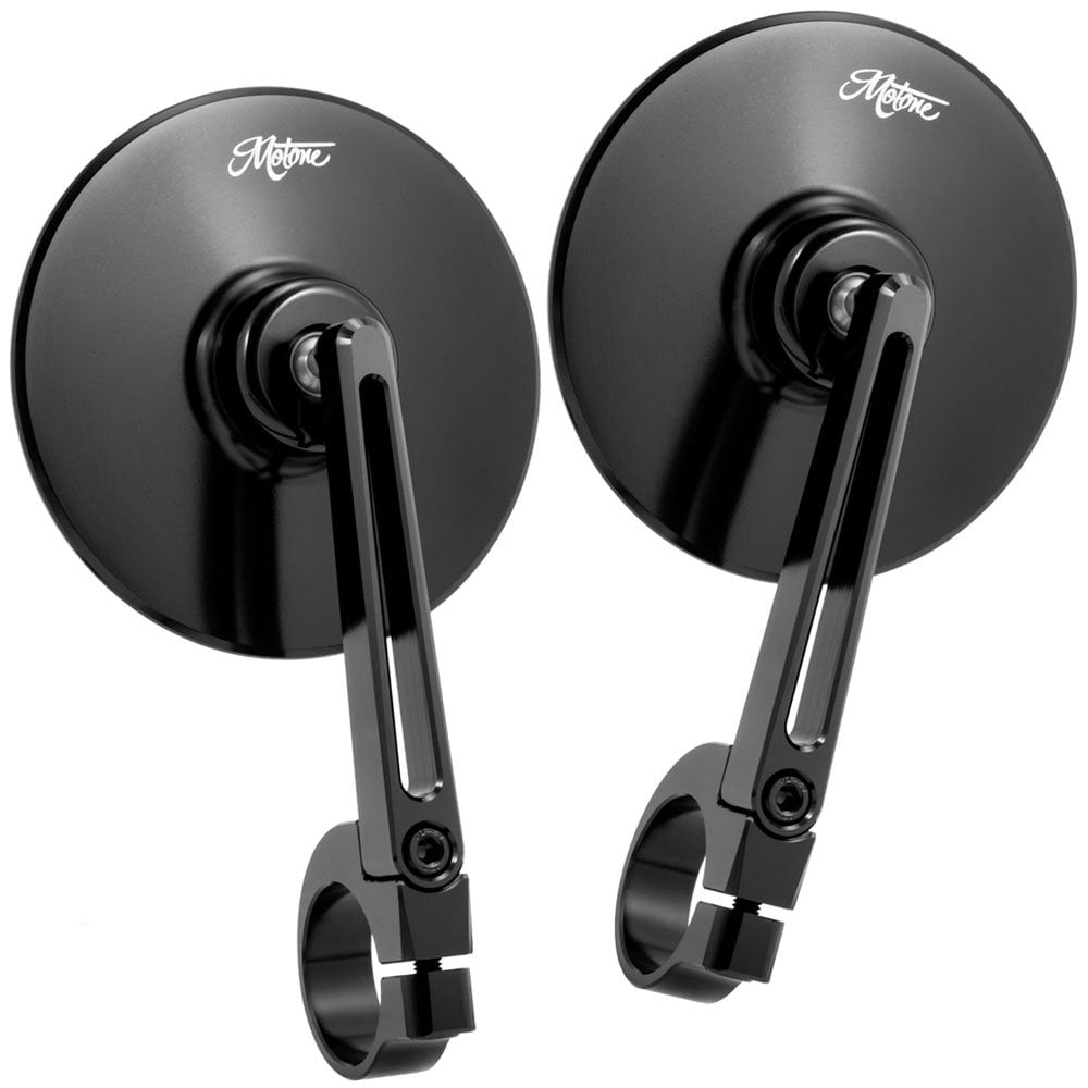 Bar End Mirrors - 2 x TURISMO Billet Bar End Mirror - TYPE R (E-Mark) - PAIR