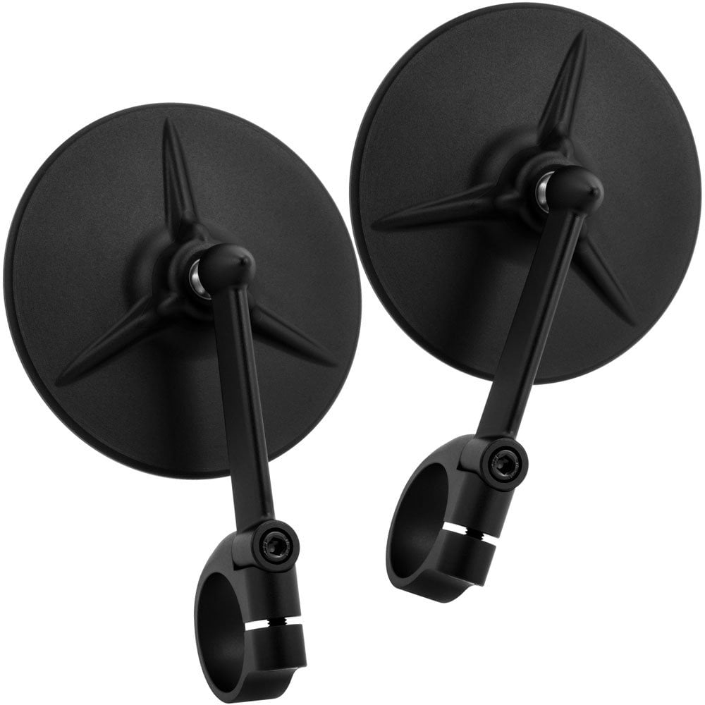 Bar End Mirrors -2 x TRILINE Billet Bar End Mirror - TYPE S (100mm) - PAIR