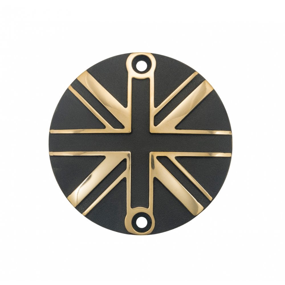 Points ACG Cover/Badge - Union Jack - 2 Tone Brass & Black