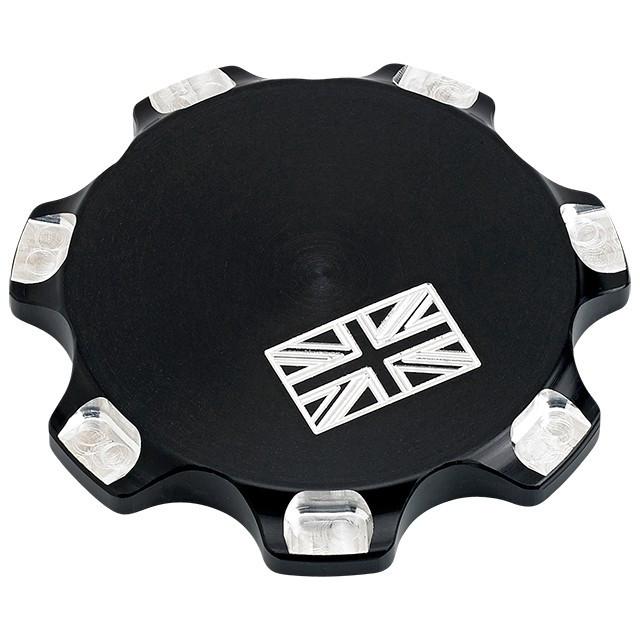 Joker Machine Billet Fuel Cap Union Jack - Black
