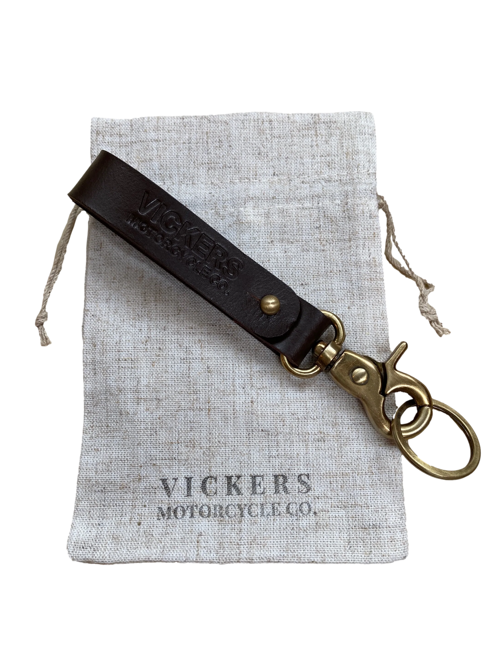 Vickers Motorcycle Co. Leather Key Ring