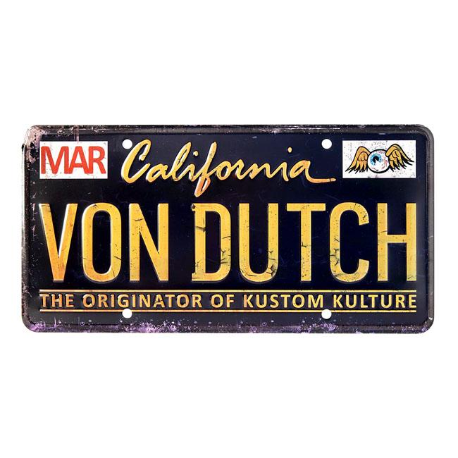 Von Dutch Metal License Plate/Sign