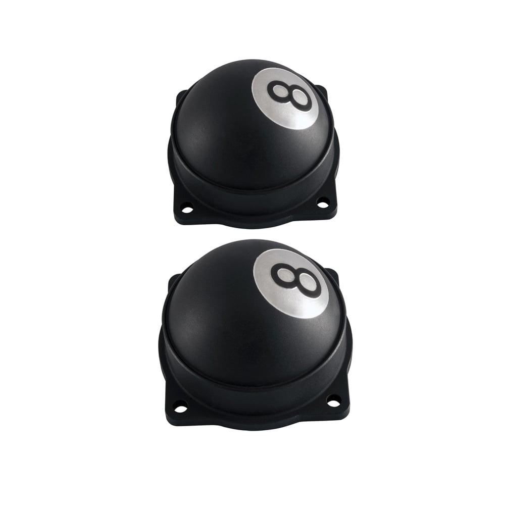 8 Ball - Finned EFI Carb Tops - Black