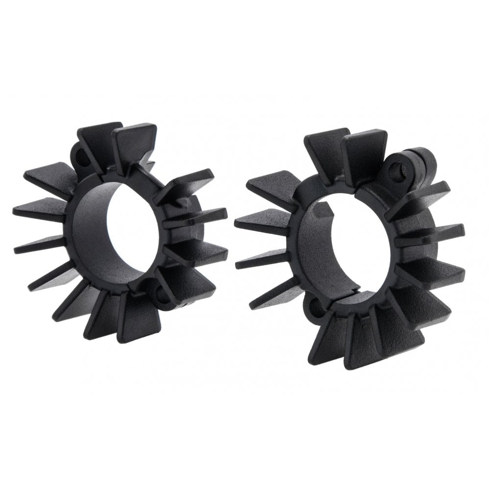 Finned Exhaust Clamps - LC - Black Paint Finish