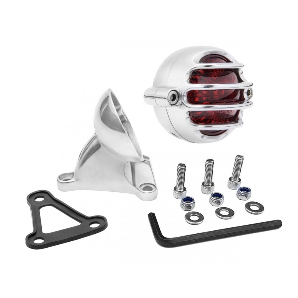 LED Tail Light - Lecter Style + Fender Mount Kit - Polished