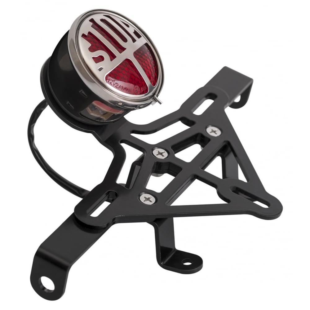 Miller Black Stop Tail Light - Rear Mudguard Bracket - Indicator Plate - Loom KIT