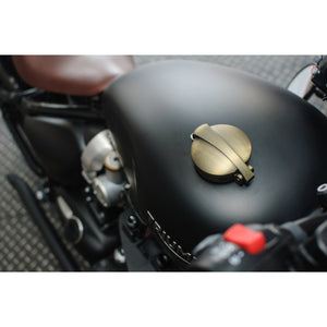 Monza Fuel Cap Kit for Triumph and HD - Brass Plate