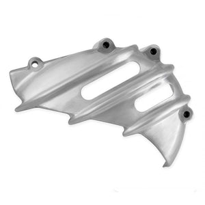 Sprocket Cover - Ribbed - Brushed - Triumph Bonneville Air Cooled