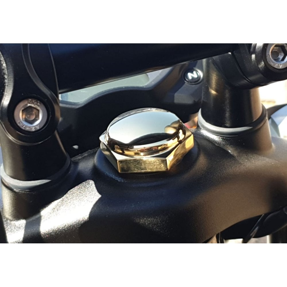 Top Yoke / Steering Stem BRASS Nut - LC