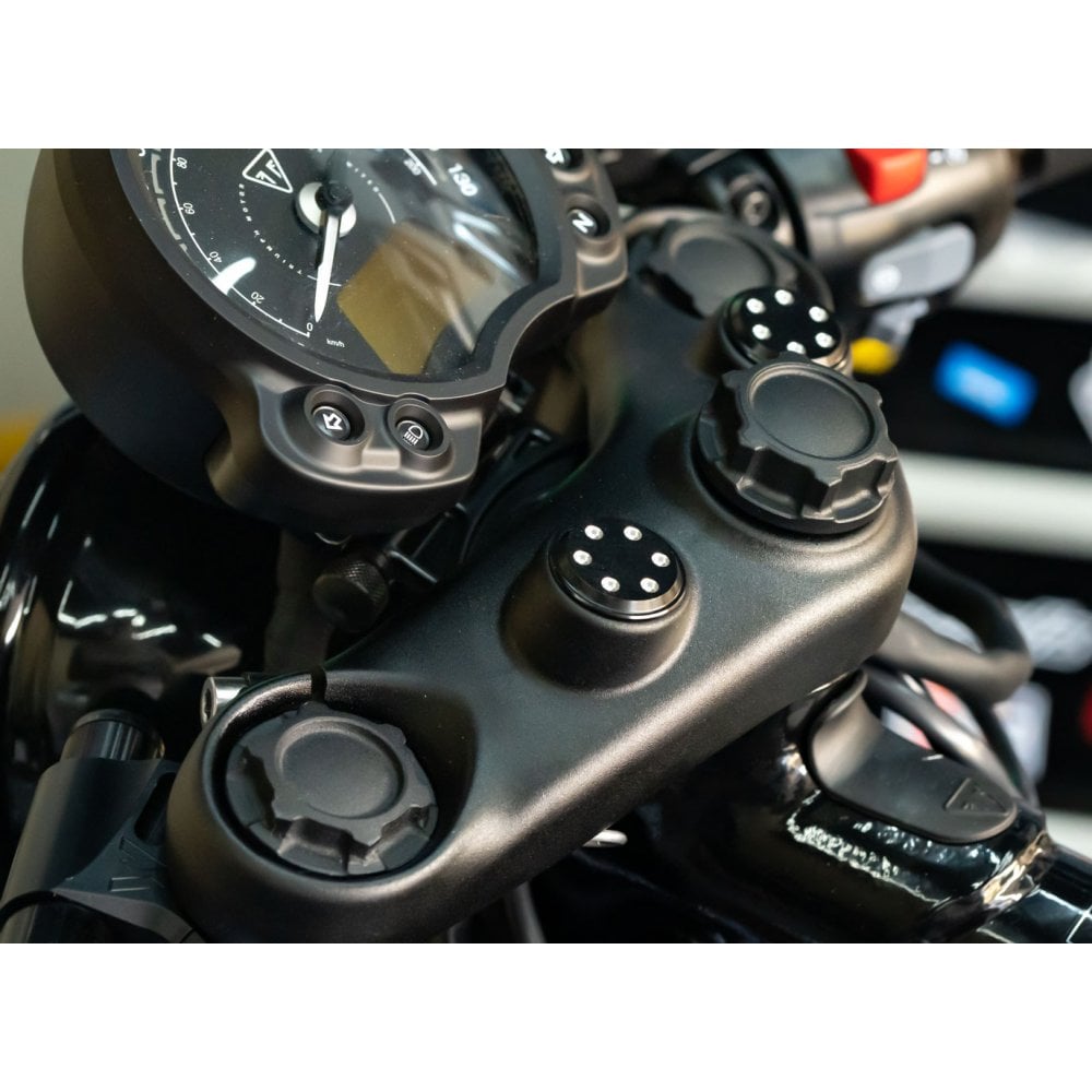 The Capos - Fork Top Caps Pair - Bobber Black / Speedmaster 47mm Fork - BLACK